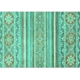 thumbnail image 1 of Ahgly Company Machine Washable Indoor Rectangle Abstract Turquoise Blue Modern Area Rugs, 5' x 8', 1 of 4
