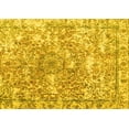 thumbnail image 1 of Ahgly Company Machine Washable Indoor Rectangle Abstract Yellow Contemporary Area Rugs, 5' x 7', 1 of 4