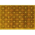 thumbnail image 1 of Ahgly Company Machine Washable Indoor Rectangle Abstract Yellow Contemporary Area Rugs, 5' x 7', 1 of 4