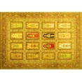 thumbnail image 1 of Ahgly Company Machine Washable Indoor Rectangle Abstract Yellow Contemporary Area Rugs, 8' x 12', 1 of 4
