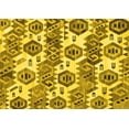 thumbnail image 1 of Ahgly Company Machine Washable Indoor Rectangle Abstract Yellow Modern Area Rugs, 2' x 4', 1 of 4