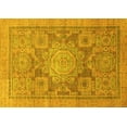 thumbnail image 1 of Ahgly Company Machine Washable Indoor Rectangle Abstract Yellow Modern Area Rugs, 2' x 5', 1 of 4
