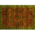 thumbnail image 1 of Ahgly Company Machine Washable Indoor Rectangle Abstract Yellow Modern Area Rugs, 2' x 5', 1 of 4