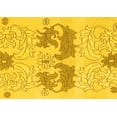 thumbnail image 1 of Ahgly Company Machine Washable Indoor Rectangle Abstract Yellow Modern Area Rugs, 2' x 5', 1 of 4