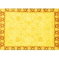 thumbnail image 1 of Ahgly Company Machine Washable Indoor Rectangle Abstract Yellow Modern Area Rugs, 4' x 6', 1 of 4