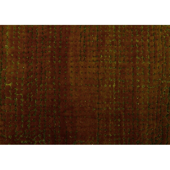 Ahgly Company Machine Washable Indoor Rectangle Abstract Yellow Modern Area Rugs, 5' x 7'