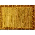 thumbnail image 1 of Ahgly Company Machine Washable Indoor Rectangle Abstract Yellow Modern Area Rugs, 5' x 7', 1 of 4