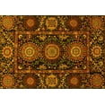 thumbnail image 1 of Ahgly Company Machine Washable Indoor Rectangle Abstract Yellow Modern Area Rugs, 5' x 7', 1 of 4