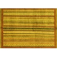 thumbnail image 1 of Ahgly Company Machine Washable Indoor Rectangle Abstract Yellow Modern Area Rugs, 5' x 8', 1 of 4
