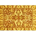 thumbnail image 1 of Ahgly Company Machine Washable Indoor Rectangle Abstract Yellow Modern Area Rugs, 6' x 9', 1 of 4