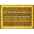 thumbnail image 1 of Ahgly Company Machine Washable Indoor Rectangle Abstract Yellow Modern Area Rugs, 7' x 10', 1 of 4