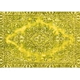 thumbnail image 1 of Ahgly Company Machine Washable Indoor Rectangle Abstract Yellow Modern Area Rugs, 8' x 12', 1 of 4