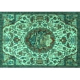 thumbnail image 1 of Ahgly Company Machine Washable Indoor Rectangle Animal Turquoise Blue Traditional Area Rugs, 5' x 7', 1 of 4