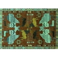 thumbnail image 1 of Ahgly Company Machine Washable Indoor Rectangle Animal Turquoise Blue Traditional Area Rugs, 6' x 9', 1 of 4