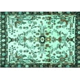 thumbnail image 1 of Ahgly Company Machine Washable Indoor Rectangle Animal Turquoise Blue Traditional Area Rugs, 8' x 10', 1 of 4