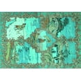 thumbnail image 1 of Ahgly Company Machine Washable Indoor Rectangle Animal Turquoise Blue Traditional Area Rugs, 8' x 12', 1 of 4