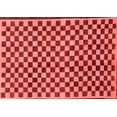 thumbnail image 1 of Ahgly Company Machine Washable Indoor Rectangle Checkered Red Modern Area Rugs, 5' x 7', 1 of 4