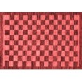 thumbnail image 1 of Ahgly Company Machine Washable Indoor Rectangle Checkered Red Modern Area Rugs, 5' x 8', 1 of 4