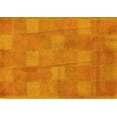 thumbnail image 1 of Ahgly Company Machine Washable Indoor Rectangle Checkered Yellow Modern Area Rugs, 2' x 4', 1 of 4