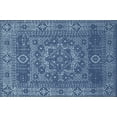 thumbnail image 1 of Ahgly Company Machine Washable Indoor Rectangle Contemporary Blue Koi Blue Area Rugs, 5' x 7', 1 of 7