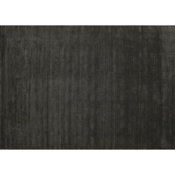 Ahgly Company Machine Washable Indoor Rectangle Contemporary Charcoal Black Area Rugs, 2' x 5'