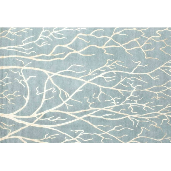 Ahgly Company Machine Washable Indoor Rectangle Contemporary Light Gray Area Rugs, 5' x 7'