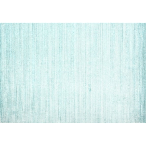 Ahgly Company Machine Washable Indoor Rectangle Contemporary Light Slate Blue Area Rugs, 7' x 10'