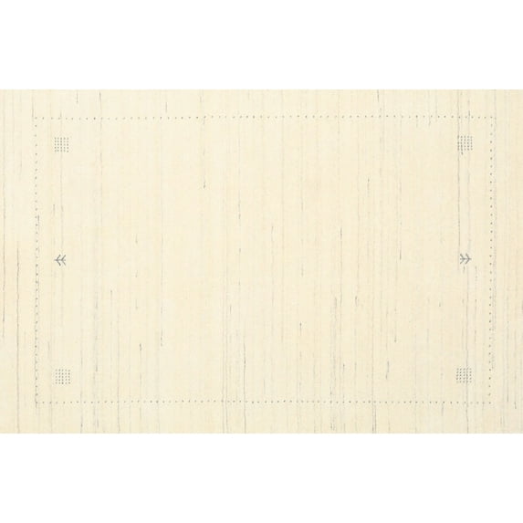 Ahgly Company Machine Washable Indoor Rectangle Contemporary Peach Beige Area Rugs, 8' x 10'