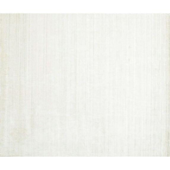 Ahgly Company Machine Washable Indoor Rectangle Contemporary Pearl White Beige Area Rugs, 2' x 5'