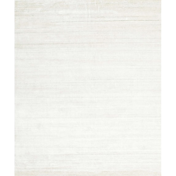 Ahgly Company Machine Washable Indoor Rectangle Contemporary Pearl White Beige Area Rugs, 6' x 9'