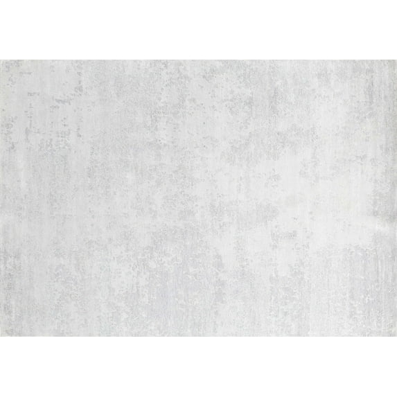 Ahgly Company Machine Washable Indoor Rectangle Contemporary Platinum Gray Area Rugs, 3' x 5'