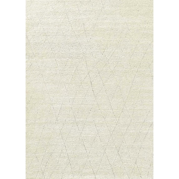 Ahgly Company Machine Washable Indoor Rectangle Industrial Modern Champagne Beige Area Rugs, 4' x 6'