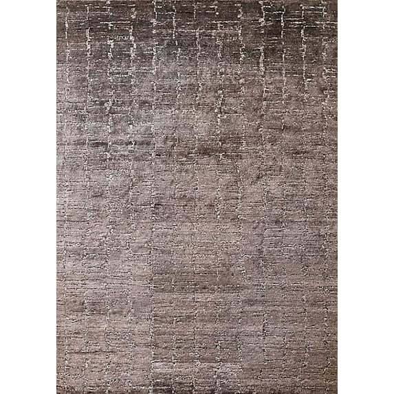 Ahgly Company Machine Washable Indoor Rectangle Industrial Modern Coffee Brown Area Rugs, 3' x 5'
