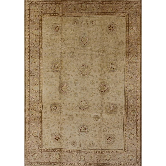 Ahgly Company Machine Washable Indoor Rectangle Industrial Modern Light Brown Area Rugs, 2' x 4'