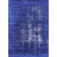 thumbnail image 1 of Ahgly Company Machine Washable Indoor Rectangle Industrial Modern Sapphire Blue Area Rugs, 8' x 10', 1 of 7