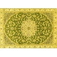 thumbnail image 1 of Ahgly Company Machine Washable Indoor Rectangle Medallion Yellow Traditional Area Rugs, 2' x 4', 1 of 4