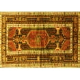 thumbnail image 1 of Ahgly Company Machine Washable Indoor Rectangle Medallion Yellow Traditional Area Rugs, 7' x 10', 1 of 4