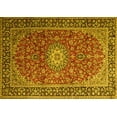thumbnail image 1 of Ahgly Company Machine Washable Indoor Rectangle Medallion Yellow Traditional Area Rugs, 7' x 9', 1 of 4