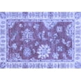thumbnail image 1 of Ahgly Company Machine Washable Indoor Rectangle Oriental Blue Modern Area Rugs, 6' x 9', 1 of 4