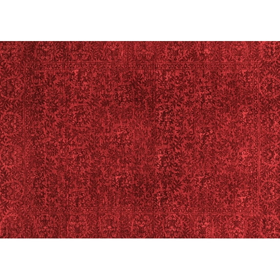 Ahgly Company Machine Washable Indoor Rectangle Oriental Red Modern Area Rugs, 2' x 3'