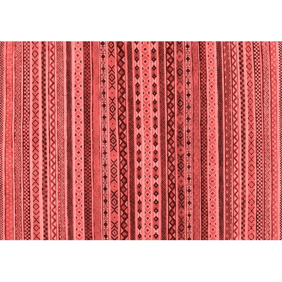 Ahgly Company Machine Washable Indoor Rectangle Oriental Red Modern Area Rugs, 8' x 12'
