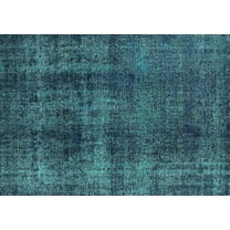 Ahgly Company Machine Washable Indoor Rectangle Oriental Turquoise Blue Industrial Area Rugs, 5' x 7'