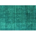 thumbnail image 1 of Ahgly Company Machine Washable Indoor Rectangle Oriental Turquoise Blue Industrial Area Rugs, 5' x 8', 1 of 4