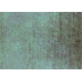 thumbnail image 1 of Ahgly Company Machine Washable Indoor Rectangle Oriental Turquoise Blue Industrial Area Rugs, 7' x 10', 1 of 4