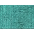 thumbnail image 1 of Ahgly Company Machine Washable Indoor Rectangle Oriental Turquoise Blue Industrial Area Rugs, 8' x 10', 1 of 4
