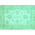 thumbnail image 1 of Ahgly Company Machine Washable Indoor Rectangle Oriental Turquoise Blue Traditional Area Rugs, 5' x 8', 1 of 4