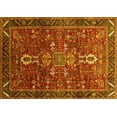 thumbnail image 1 of Ahgly Company Machine Washable Indoor Rectangle Oriental Yellow Industrial Area Rugs, 2' x 5', 1 of 4
