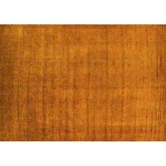 Ahgly Company Machine Washable Indoor Rectangle Oriental Yellow Industrial Area Rugs, 5' x 7'