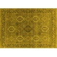 thumbnail image 1 of Ahgly Company Machine Washable Indoor Rectangle Oriental Yellow Industrial Area Rugs, 6' x 9', 1 of 4