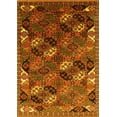 thumbnail image 1 of Ahgly Company Machine Washable Indoor Rectangle Oriental Yellow Industrial Area Rugs, 7' x 10', 1 of 4